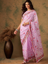 Womens Fashion Ethnic Lavender Color Sarees-MLSHWSA1208LVR0ONE